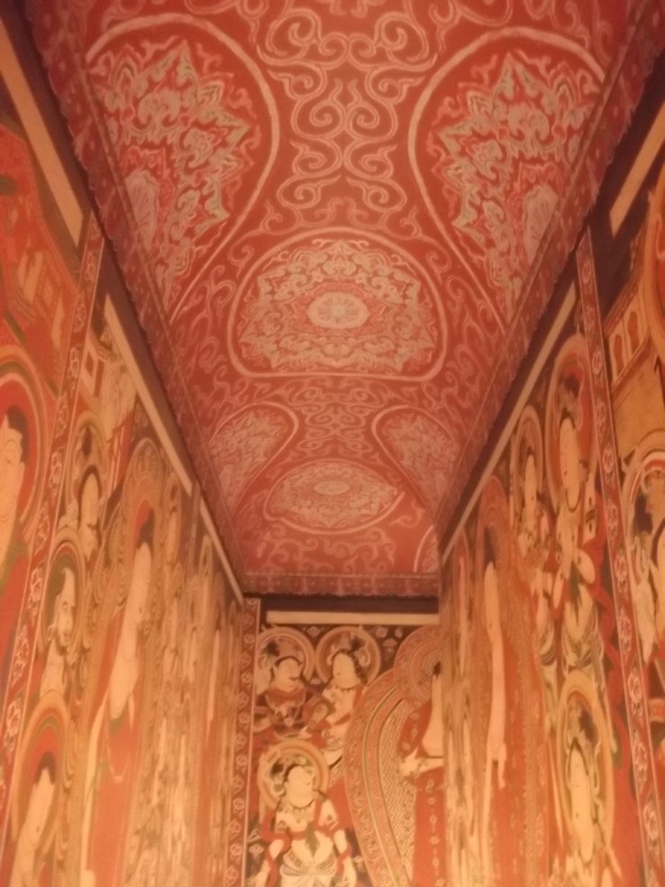 In the Bezeklik Caves exhibit