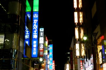Even the side streets are neon