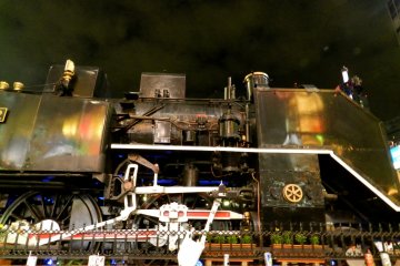 This steam engine seemed strangely out of place