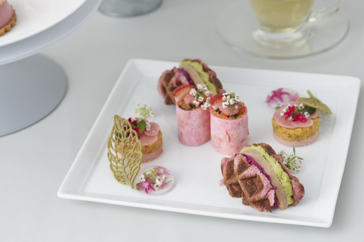 The beautifully presented savory options are free of animal ingredients