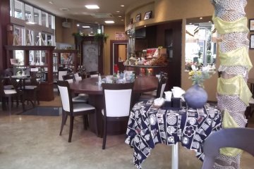 In the restaurant