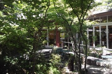 In the little courtyard