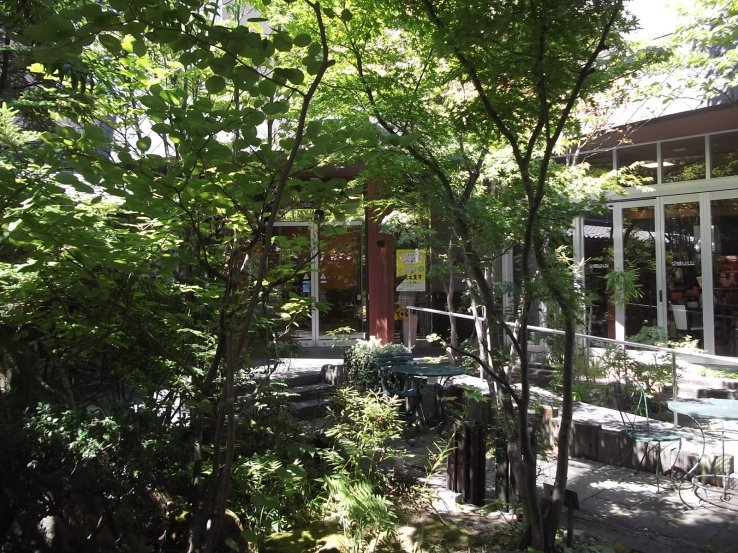 In the little courtyard