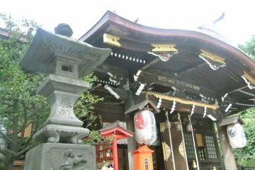 After walk across Shinjuku Park is Kumano Shrine