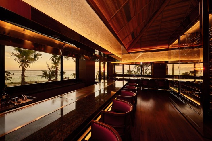 The beautiful view from Rainbow, the resort's teppanyaki restaurant
