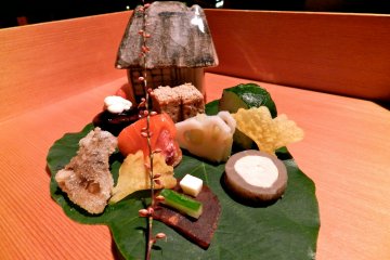 Tasting plate of local specialties.