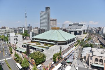 Traditional sports center amid Tokyo's modernizations
