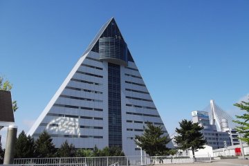 The striking wedge of the ASPAM building overlooks the harborfront