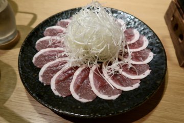 Thinly sliced duck for shabu shabu