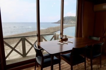 Watch the ocean during mealtime