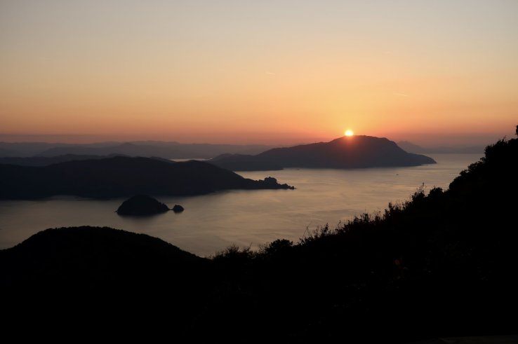 The Mikata Five Lakes at sunset