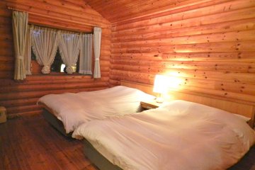 The luxury log-cabinesque standard cottages.