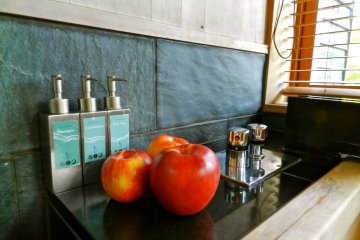 These apples are for putting in your bath. But you can eat them if you'd rather.