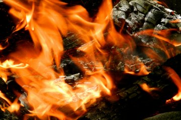 A campfire is the perfect thing for a cool autumn afternoon.