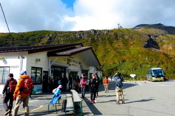 Ropeway station at the 9th stage of the mountain