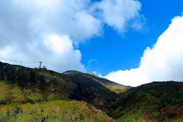 The weather changes easily on this mountain. This was the most beautiful moment of the day