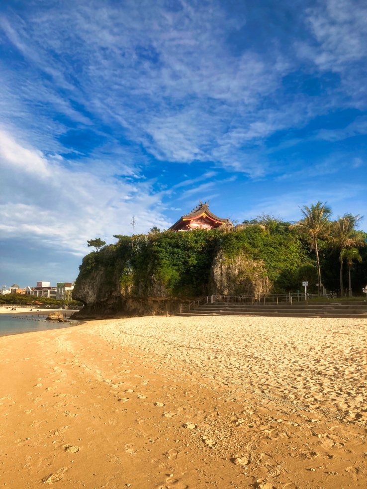 Naminoue Shrine from the beach