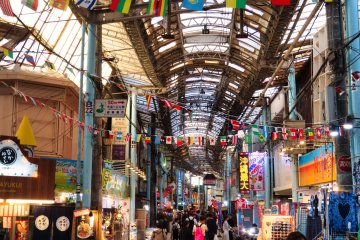 shopping area side street 
