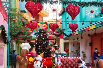 Colorful displays American Village