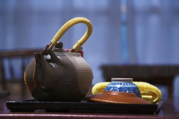 Tea set. You can enjoy a nice cup of green tea anytime