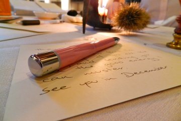 Beside Karuizawa Kogen Church is a small room where you can write a letter to your love.