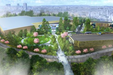 Birds-eye view of the sprawling site