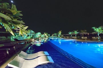 Garden Pool at night