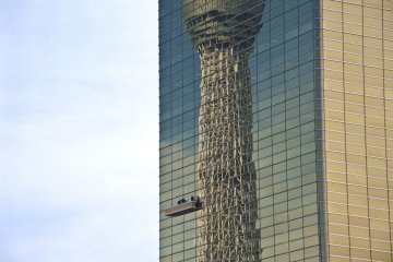Reflection of Tokyo Skytree from Sumida River