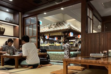 Tatami or private room seating is available