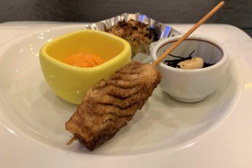 The wonders of vegan meat skewers and daikon radish as carrot