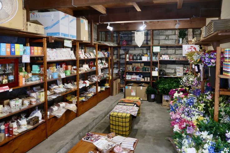 A colorful range of souvenirs