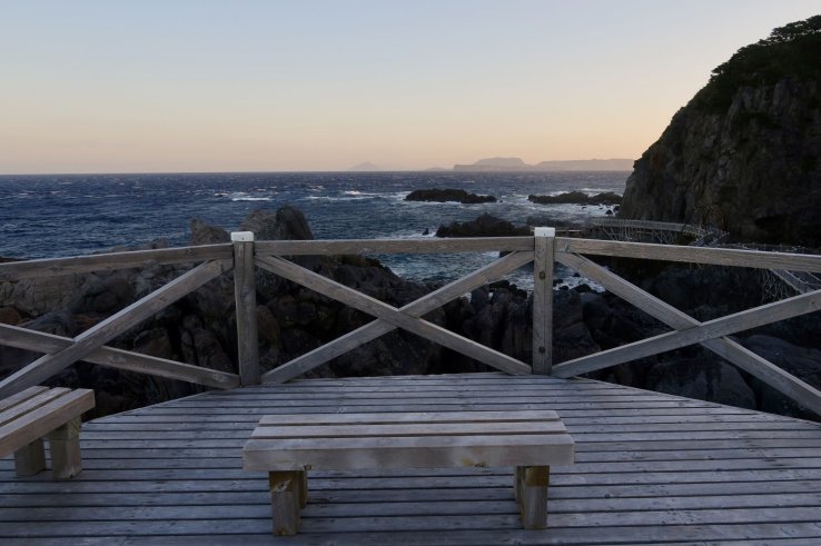 Seating area with view of the ocean