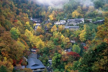 Shirahone Onsen in autumn