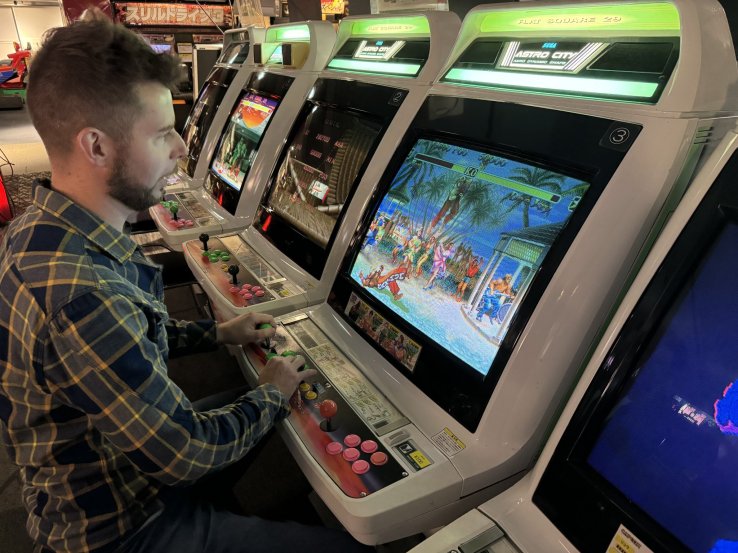Losing badly at SUPER STEET FIGHTER Ⅱ X, despite my Shinryuken comeback 😅
