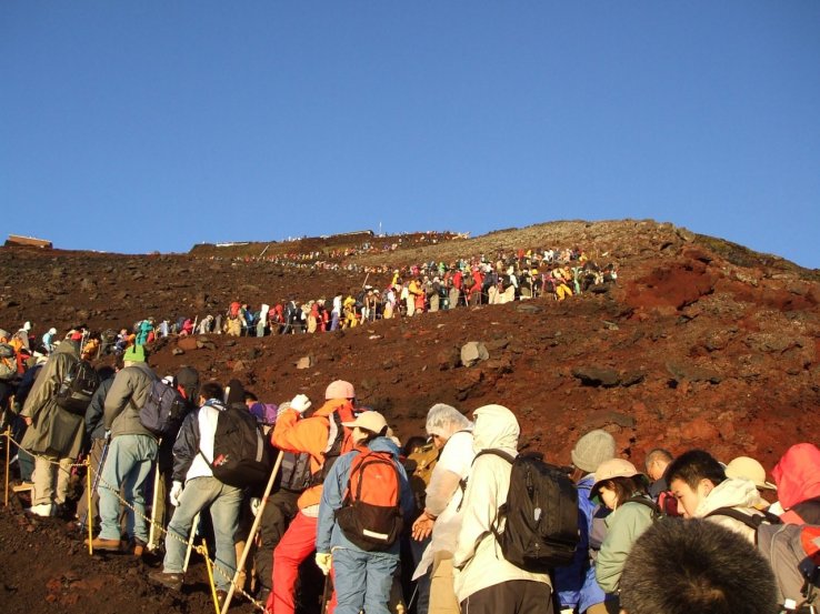 The mountain has become progressively more crowded in recent years