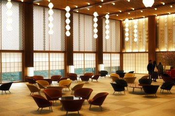 The Club Lounge has a plum blossom motif to the layout