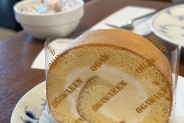 The roll cake is light and delicious
