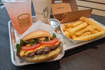 The Shack Burger and fries