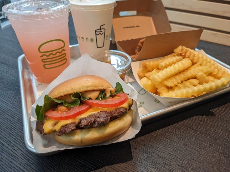 The Shack Burger and fries