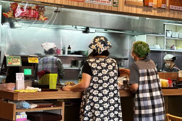 Traditional homestyle Okinawan food served by local grandmothers