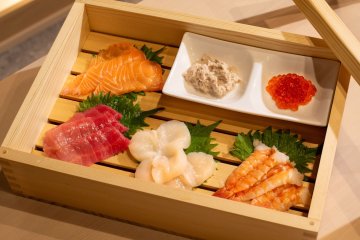 Ingredients to be placed with the rice for sushi
