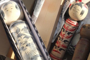 Two beautiful wooden dolls