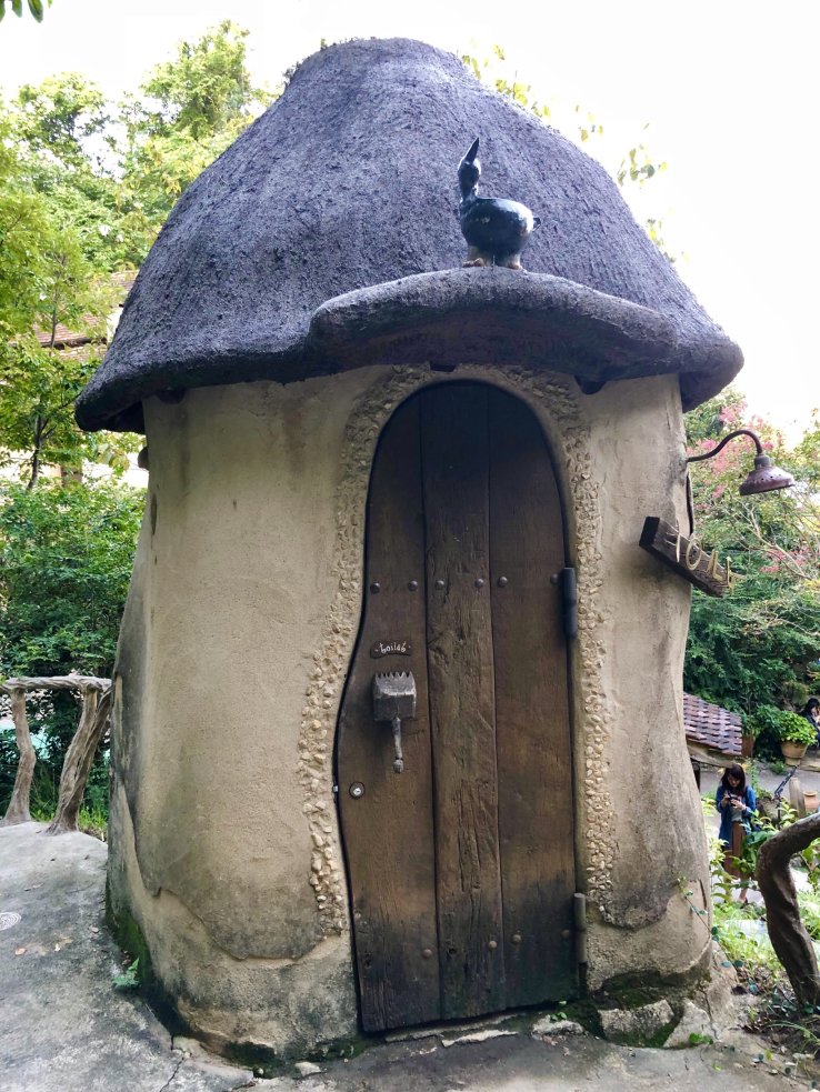Little mushroom house that you can sit down in