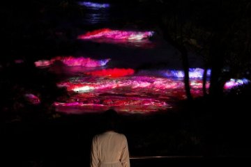teamLab, Flowers Bloom When the Waves Rise - Sea of Izura © teamLab