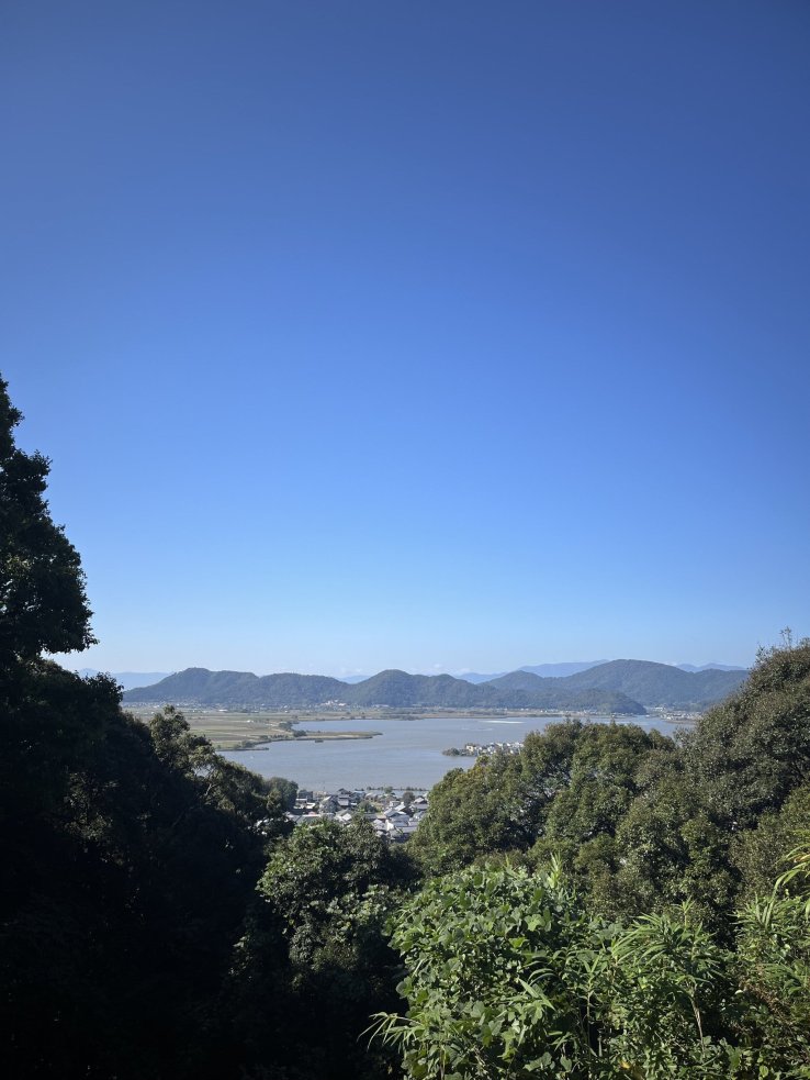 View from the lookout by Sogenji Temple, over Lake Sainoko