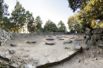 Foundation stones than once held up the castle