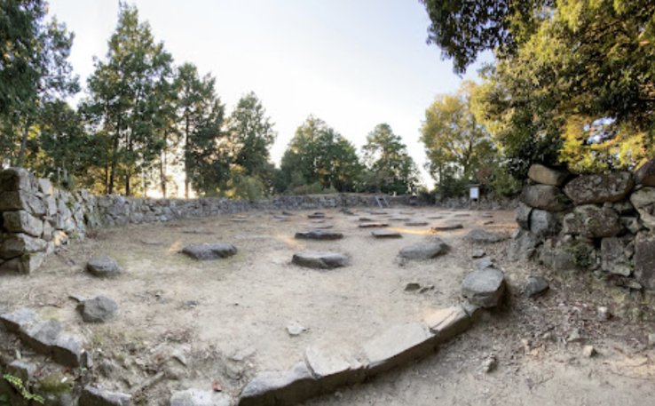 Foundation stones than once held up the castle