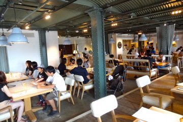 The interior of "bills" restaurant