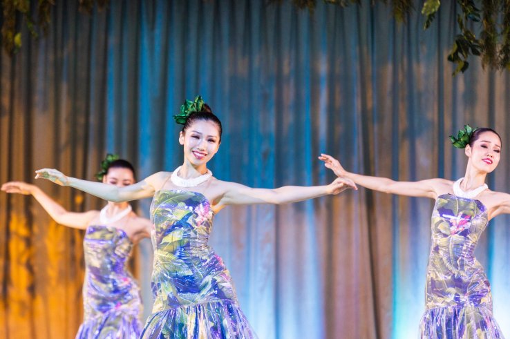 Hula dancing