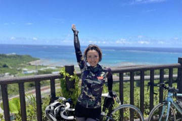 A photo of Maki during Okinawa Cycling Tour